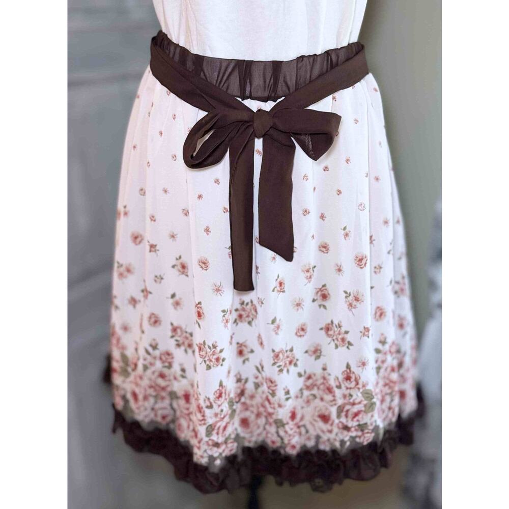 Axes Femme Floral Rose Frill Ruffle Ribbon Tie Skirt J Fashion Himekaji Coquette - Picture 13 of 13